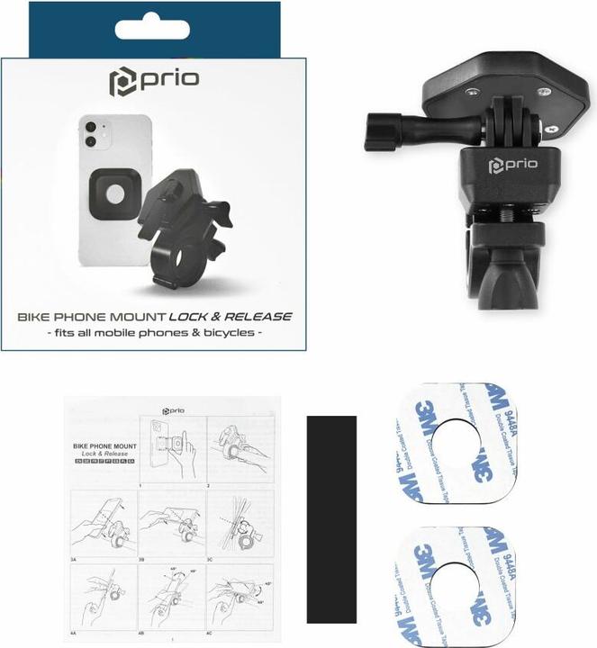 Image du produit prio Support de téléphone portable pour vélo Lock & Release