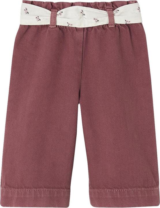 Actual product image Vertbaudet Weite Mädchen Baby Hose mit Dehnbund und Stoffgürtel (80)