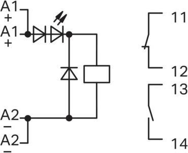 Actual product image Wago Plug-in relay 24 V/DC 6 A 1 NC