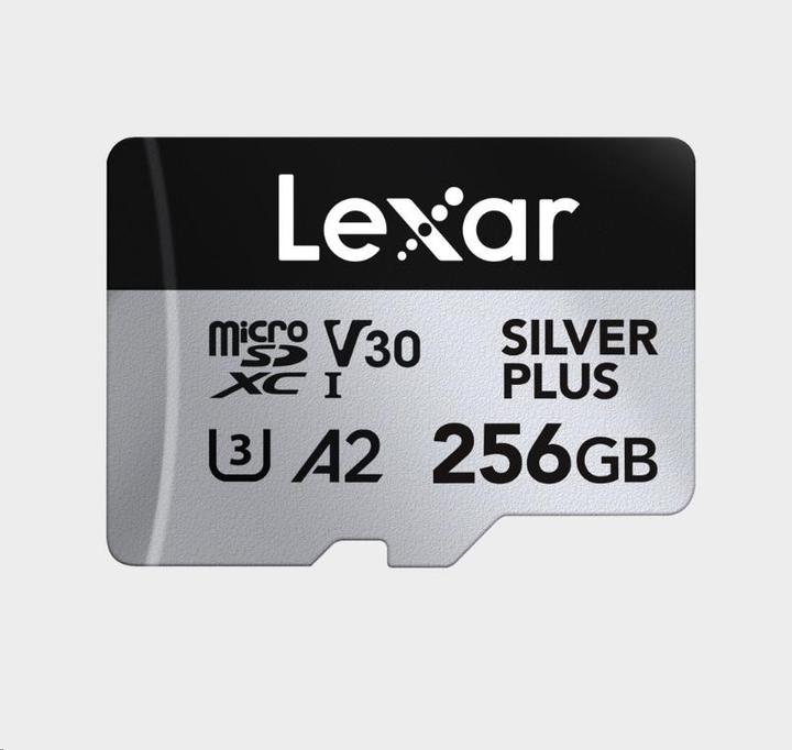 Actual product image Lexar Professional Silver Plus (256 GB, microSDXC, U3, UHS-I)