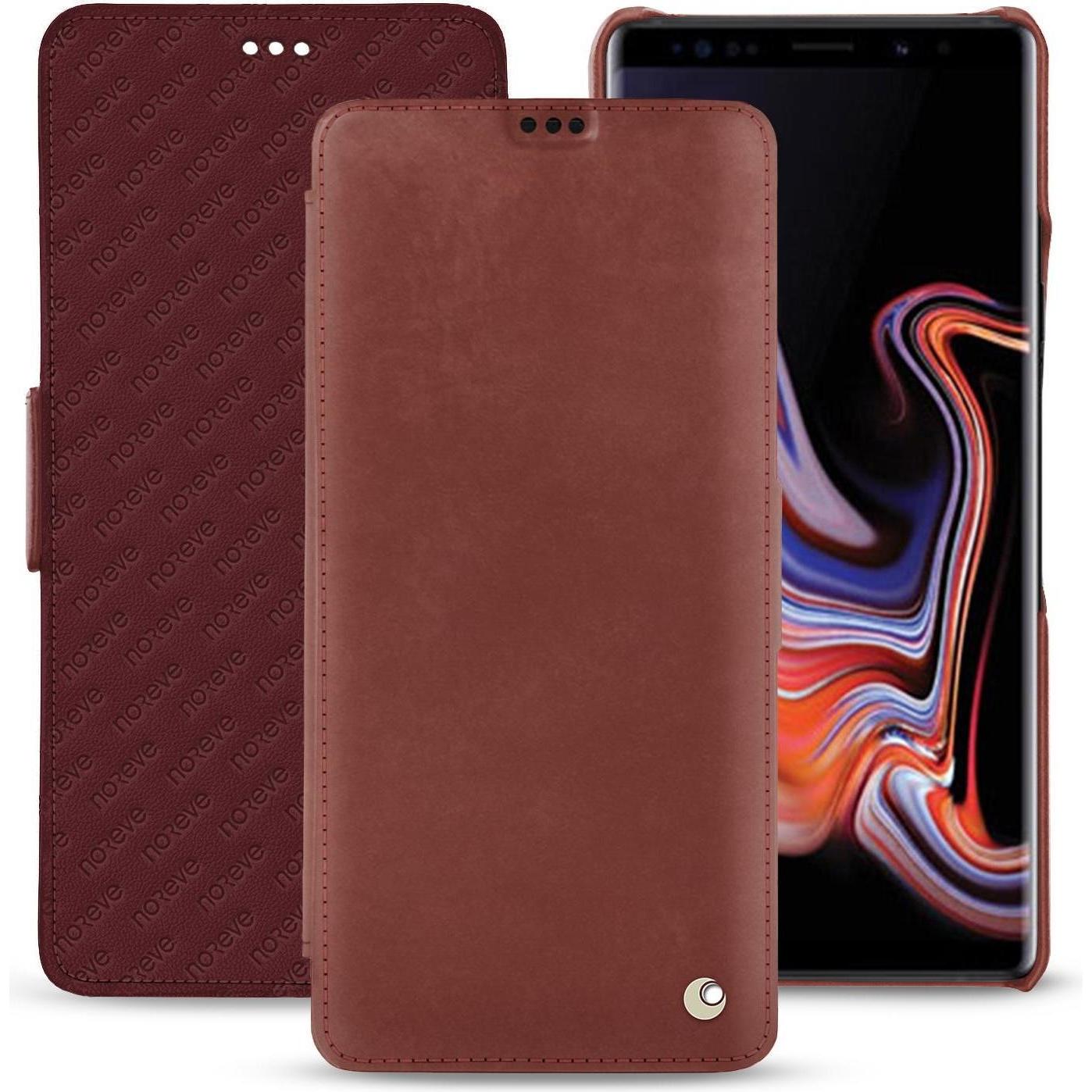 Noreve Lederschutzhülle horizontal (Samsung Galaxy Note 9), Smartphone Hülle, Rot