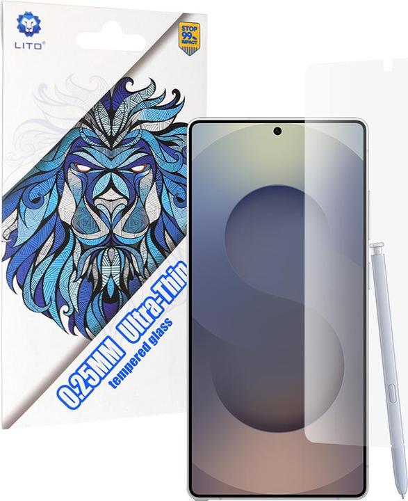 Actual product image Lito - 2.5D Classic Glass Ultra Thin - Samsung Galaxy S25 Ultra - Clear (Samsung Galaxy S25 Ultra)