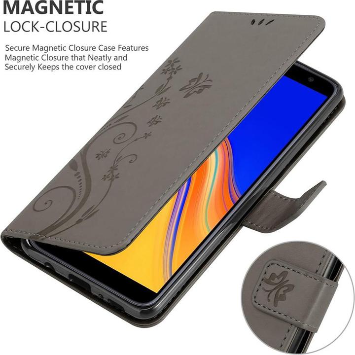 Actual product image Cadorabo Flower Book Cover (Samsung Galaxy J4+)