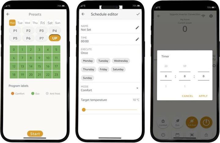 Actual product image Sygonix SY-6770694 Heizgerät 18 m² Grau (2000 W)