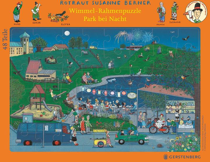Productafbeelding Wimmel Frame Puzzle Park by Night (48 onderdelen)