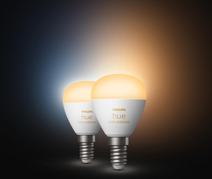 Actual product image Philips Hue White Ambiance E14 Chandelier Twin Pack (E14, 5.10 W, 470 lm, 2 x, F)