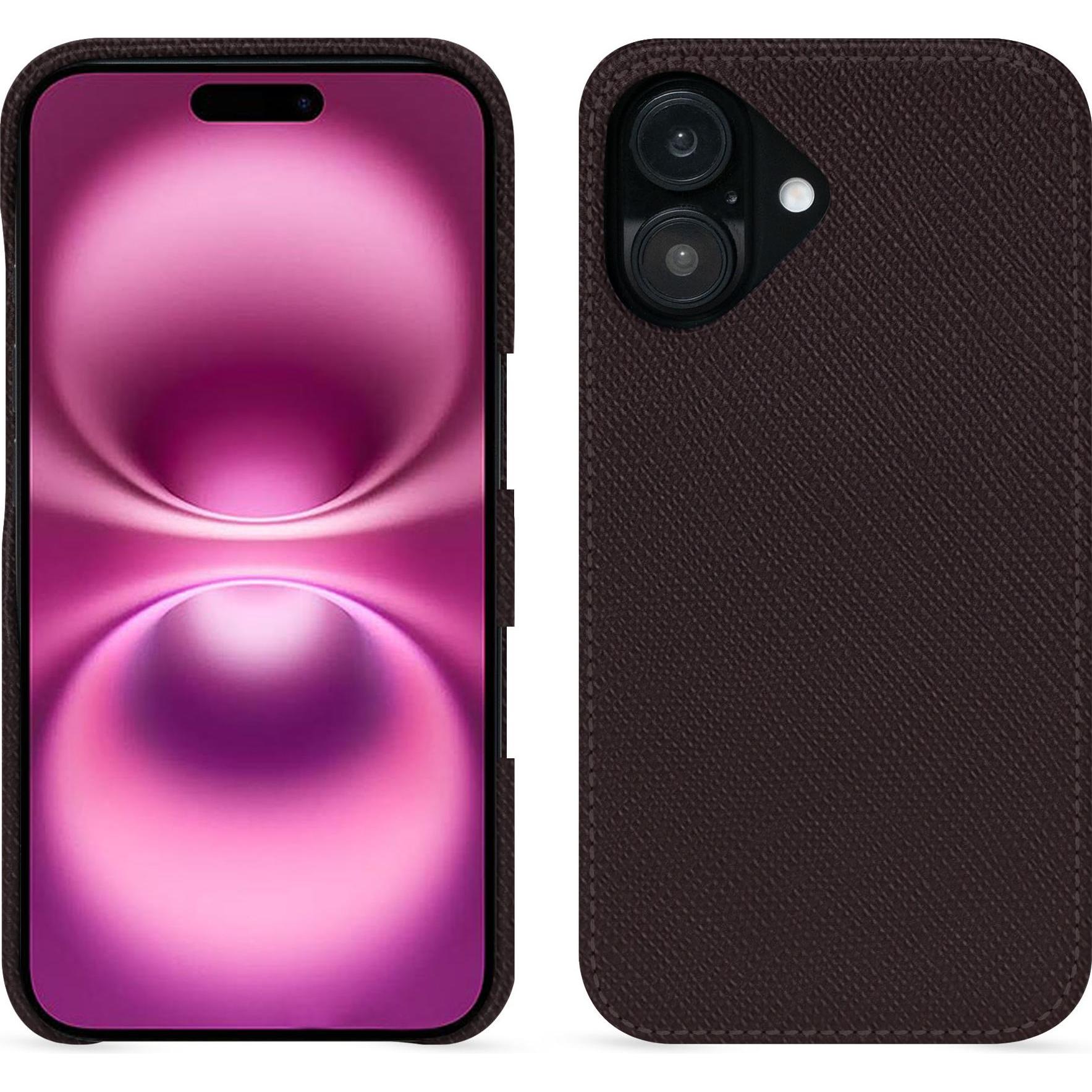 Noreve Lederschutzhülle (Apple iPhone 16 Plus), Smartphone Hülle, Braun