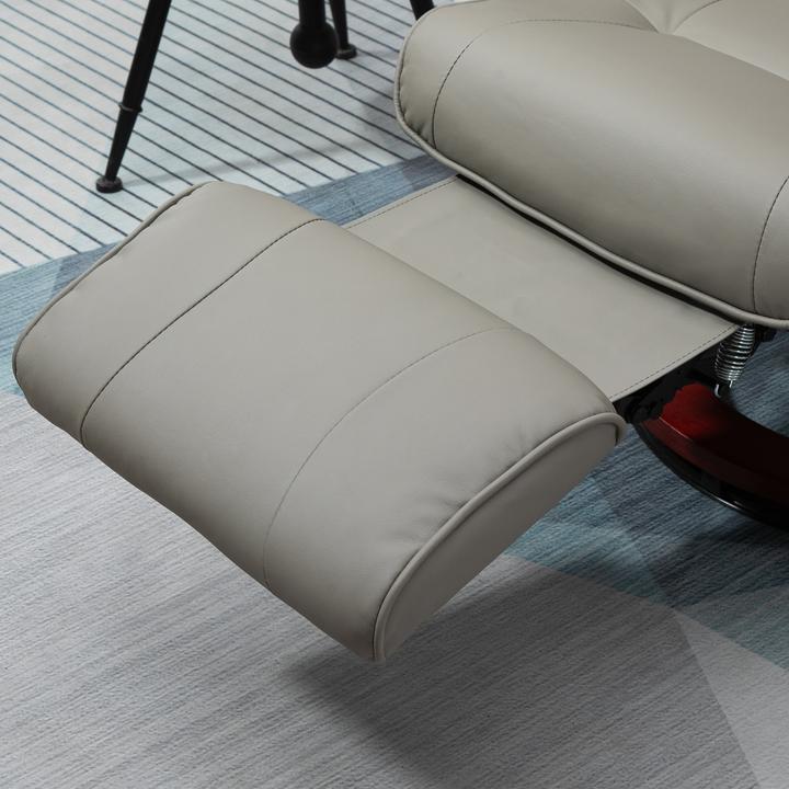 Produktbild Homcom Relaxsessel Kunstleder, Schaumstoff Grau