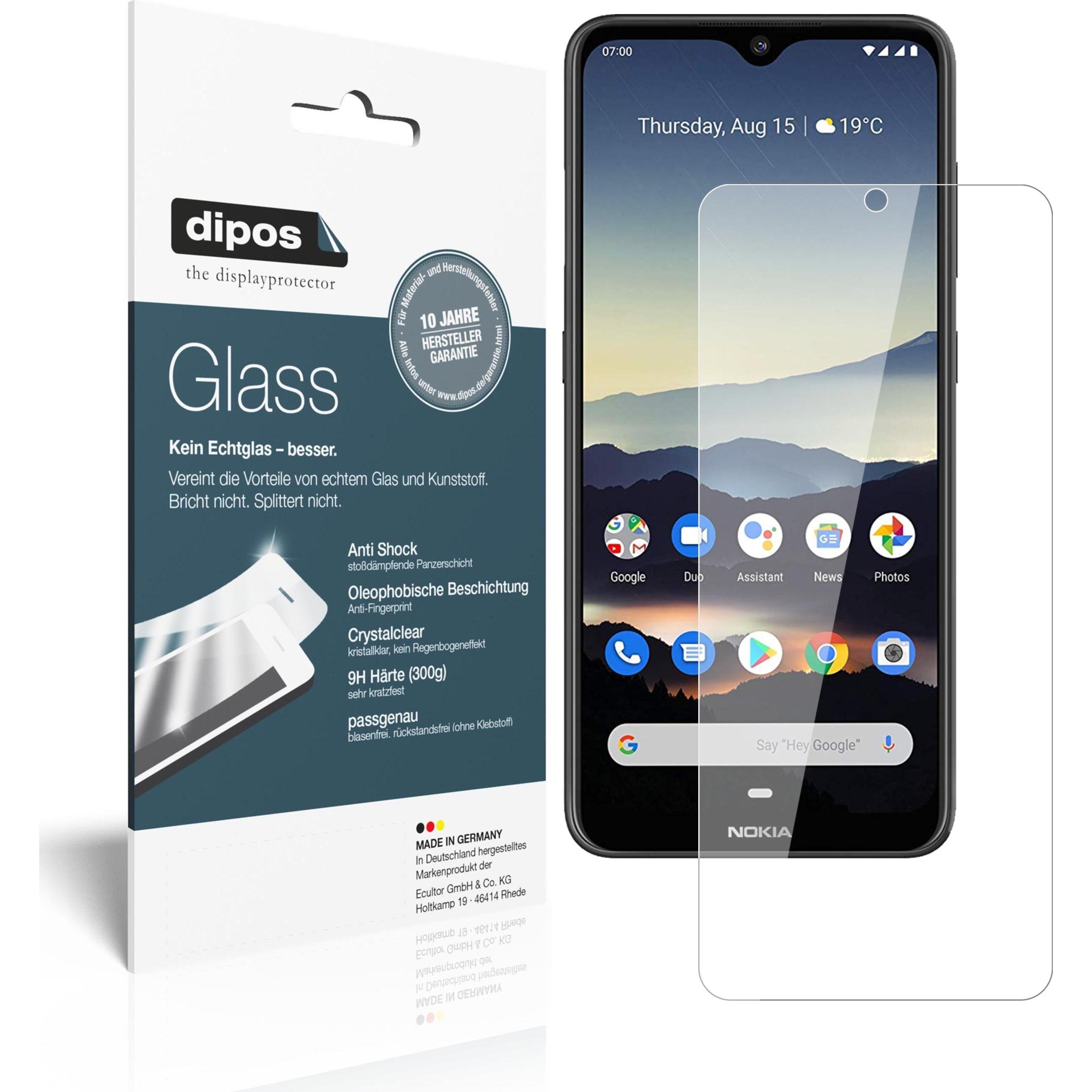 Dipos Displayschutz Anti-Shock (1 Stück, Nokia 7.2), Smartphone Schutzfolie, Transparent