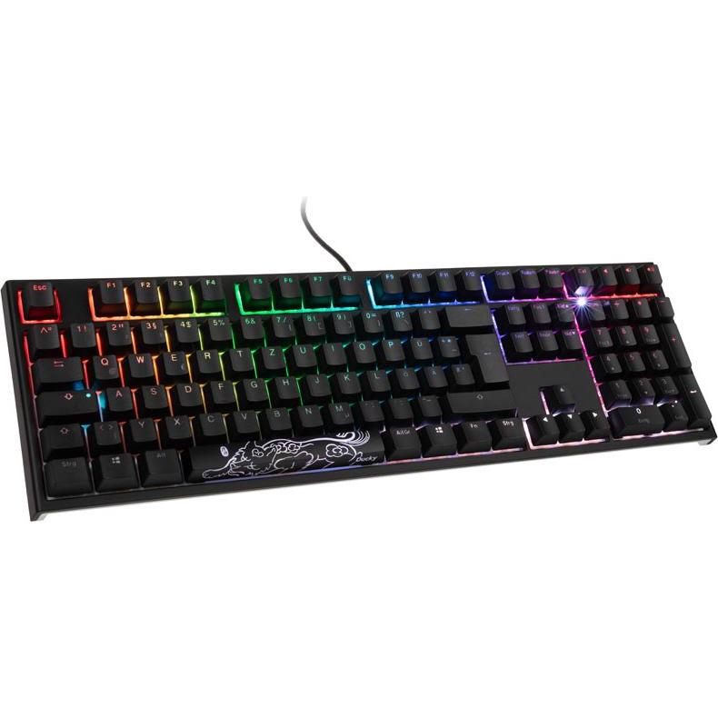 Thumbnail - Ducky ONE 2 Backlit PBT Gaming Tastatur, MX-Brown, RGB LED (DE, Kabelgebunden), Tastatur, Schwarz