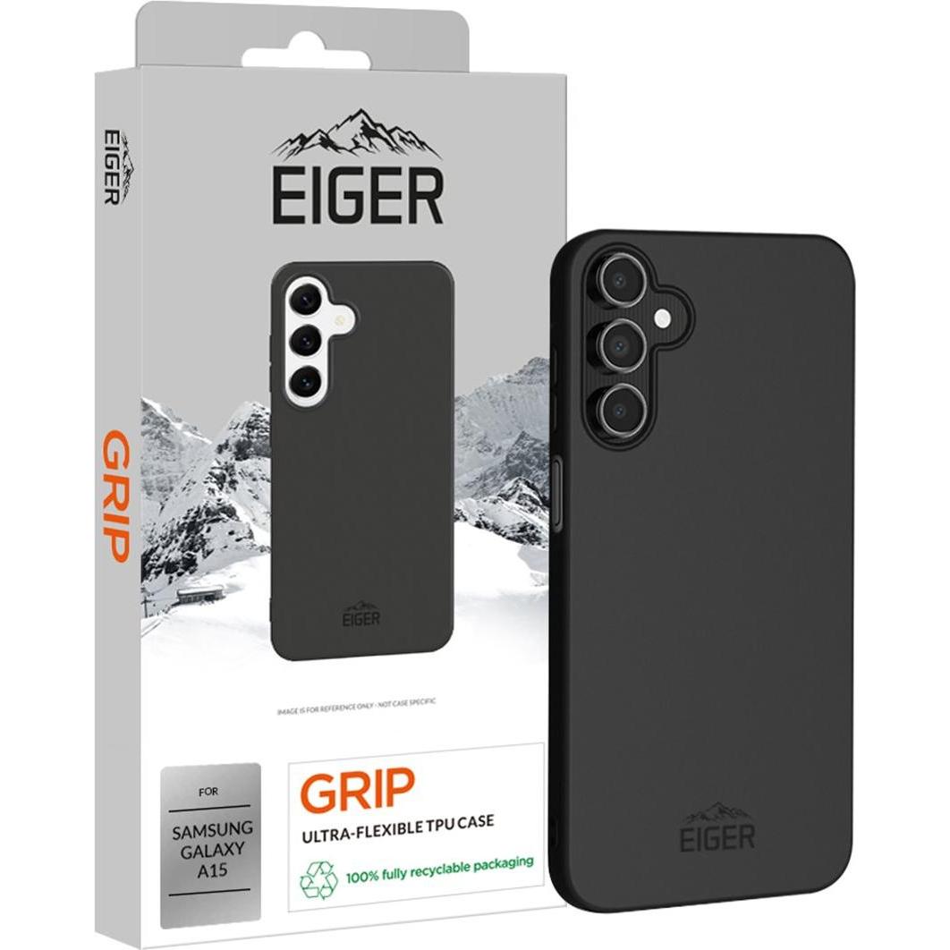 Eiger Grip Case (Samsung Galaxy A15 5G), Smartphone Hülle, Schwarz