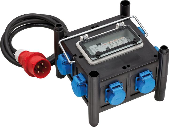 Produktbild Brennenstuhl Kabel Baustelleneinsatz und ständiger Einsatz im Freien, mit FI-Schalter (7 x, CEE 7/3)