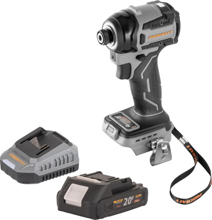 Produktbild Procraft Industrial ID20Abb Akku Schlagschrauber 20 V 180 Nm 1/4" + 1x Akku 2,0 Ah + Ladegerät (Schlagschrauber)