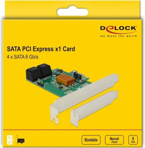Actual product image Delock 4 Port SATA PCI Express Card 90382