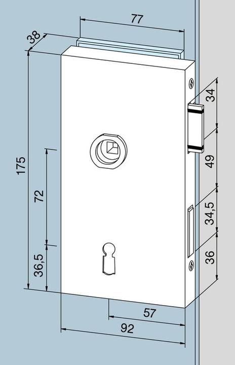 Dormakaba Glast+AMMAvA-lock Junior Office Classic