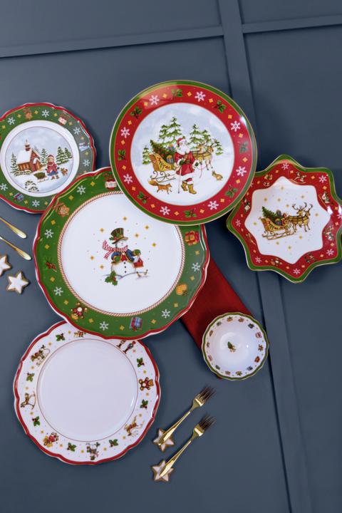 Produktbild Tellerset 18tlg.Wintertime rot (18 Stück)