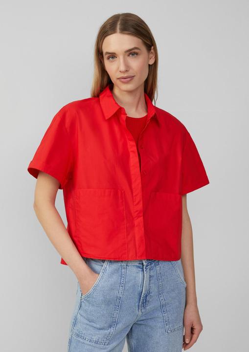 Produktbild S.Oliver Bluse Verkürzte Hemdbluse im Relaxed Fit mit aufgesetzten Taschen (42)