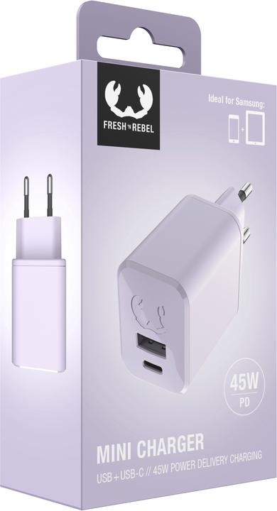 Actual product image Fresh'N Rebel Mini Charger USB A + USB C (45 W)