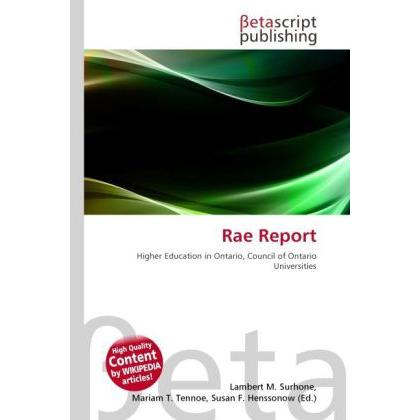 Rae Report, Fachbücher