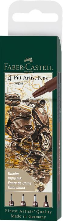 Produktbild Faber-Castell Pitt artist pen (Braun, 4 x)