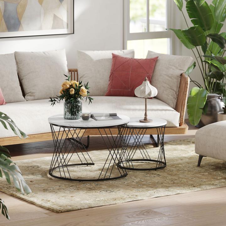 Image du produit Homcom Ensemble de tables basses