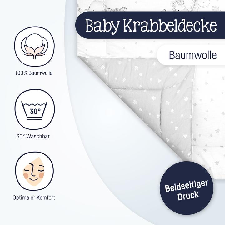 Produktbild Julius Zöllner Krabbeldecke 95/135, Dschungelbande