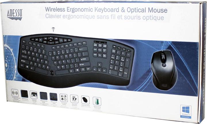 Actual product image Adesso Slim Ergo (Eng. Int., Wireless)