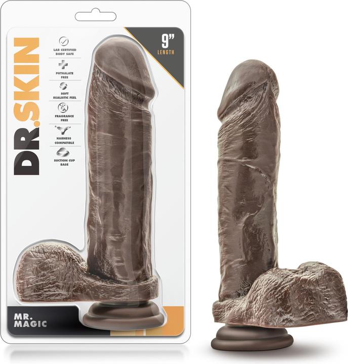 Produktbild Blush Dr. Skin â Mr. Magic Dildo mit Saugnapf 22,8 cm â Schokolade