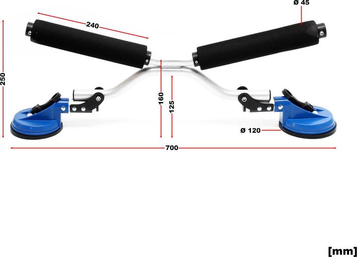 Actual product image Wiltec Boat Roller Loading Aid with Suctions Cups Kajak Canoe