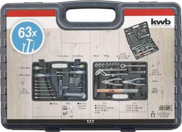 Produktbild kwb Werkzeugkoffer 64-teilig 64 -teilig (63 Teile)