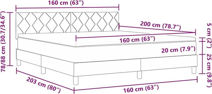 Actual product image VidaXL Box spring bed (160 x 200 cm)