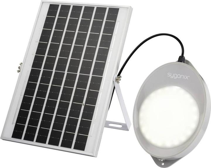 Actual product image Sygonix SY-5596934 Solar Wall Light with Motion Detector 10W Neutral White Grey (250 lm, IP44)