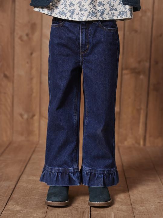 Produktbild Vertbaudet Weite Jeans mit Rüschen, Mädchen (140)