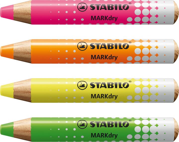 Produktbild STABILO Markdry Neon Whiteboardmarker (4x)