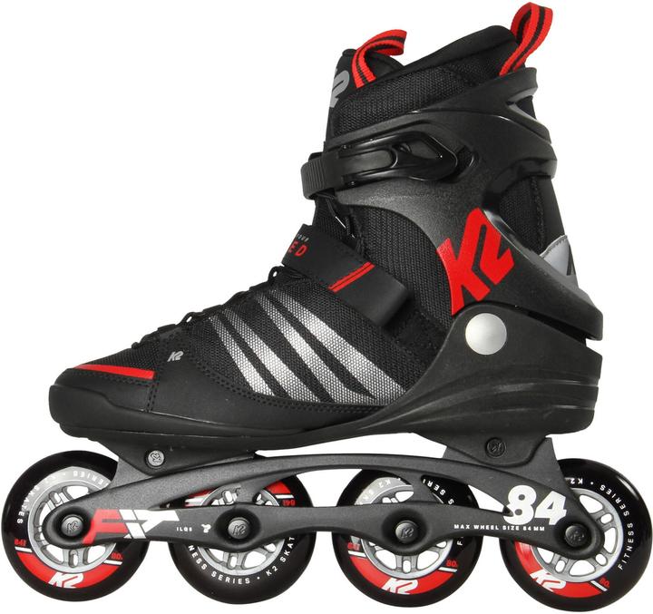 Produktbild K2 F.I.T. 84 Speed Alu Man Inline Skates (Grösse: 46.0 (US=12.0), black/red) (46)