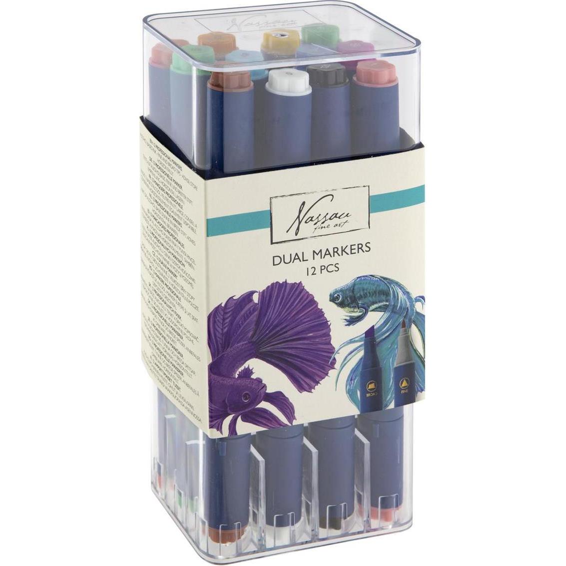 Legind, Evidenziatori, Round dual markers 12 pcs (12 x)