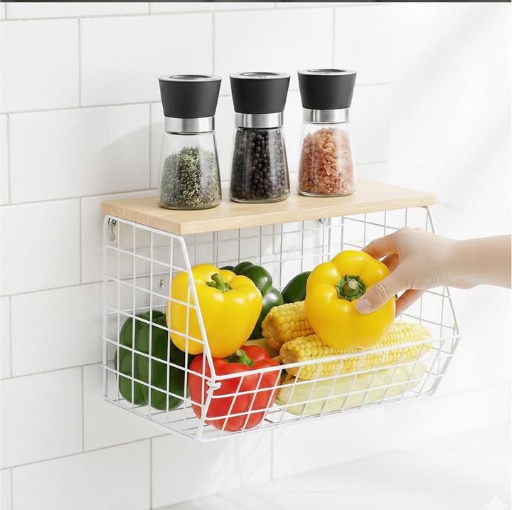 Actual product image Relaxdays Obstkorb Wandregal