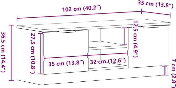 Produktbild vidaXL Lowboard-Stauraum (35 x 35 x 36.50 cm)