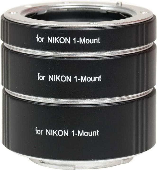 Actual product image Caruba Extension Tube Set Nikon 1 Series Aluminium (Macro intermediate ring, Nikon 1)