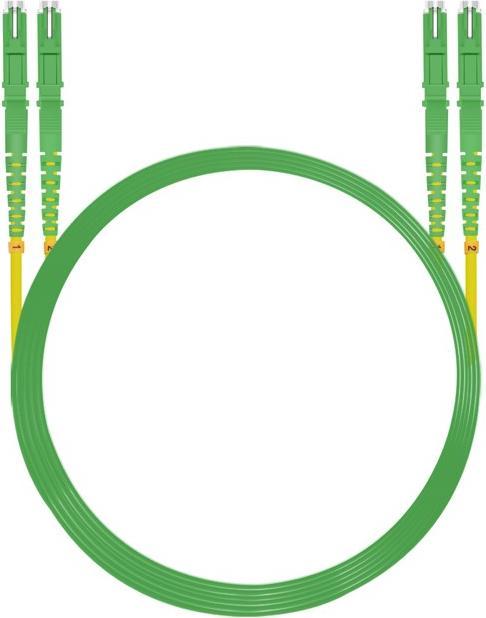 Produktbild Helos fiber optic cable E2000® APC / E2000® APC (LSH) double sided 9/125 OSm OS2 yellow 7.5 m (S/UTP, CAT6, 7.50 m)