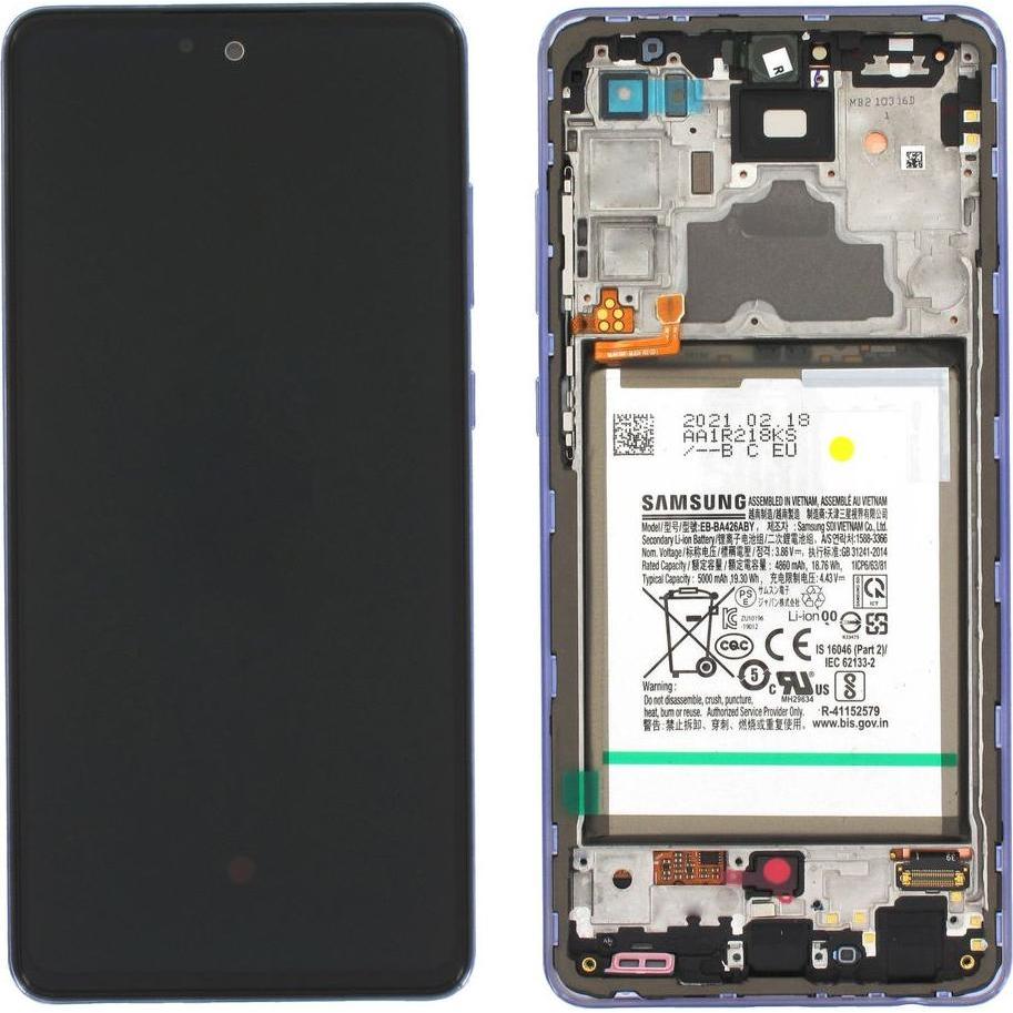 Samsung Galaxy A72 LCD Display with Battery Original - Awesome Violet (Display, Galaxy A72), Mobilge