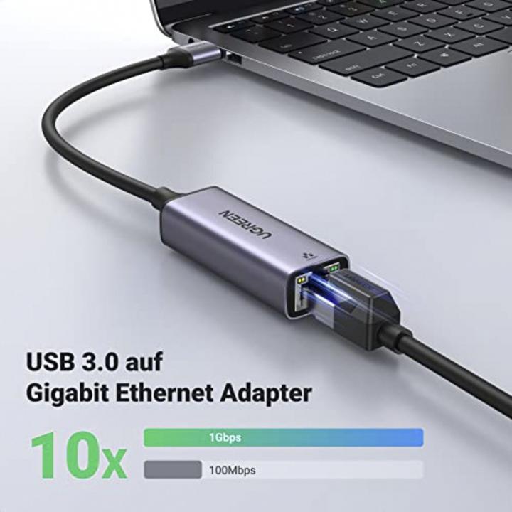 Produktbild Ugreen Ethernet Adapter (USB 3.0, RJ45 Gigabit Ethernet (1x))
