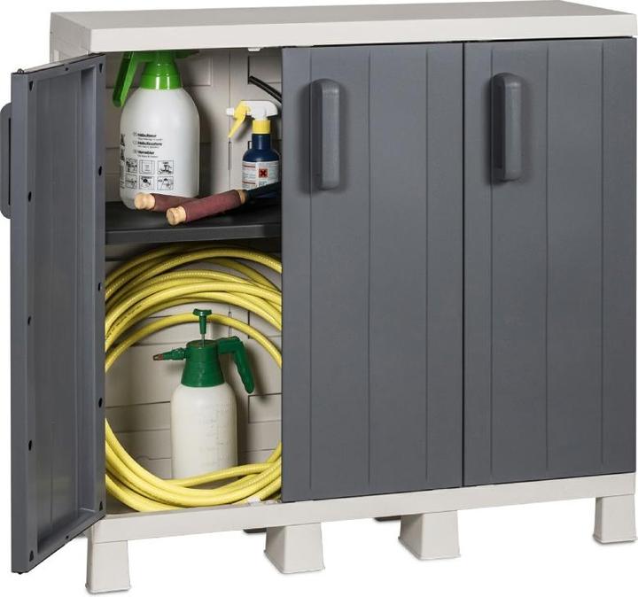 Actual product image Toomax Armoire 3 Portes Anniversaire Midi, Mail - Art. 278 - Gris Clair/Gris Basalte (97 cm)