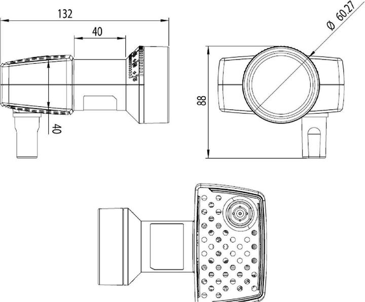 Image du produit inverto Convertisseur de signal Unicable II (Quattro LNB, 40mm)