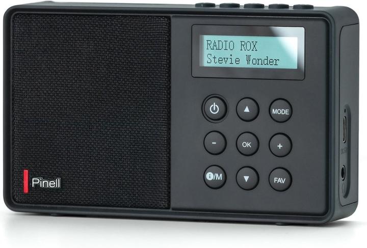 Pinell Supersound Micro DAB+ radio met ingebouwde oplaadbare accu (DAB+ DAB, FM, Bluetooth)