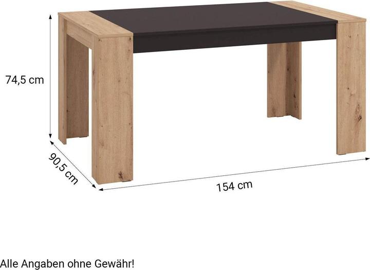 Immagine prodotto Homestyle4u Tavolo da pranzo (154 x 90,5 x 74,5 cm)