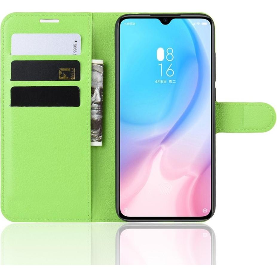 Thumbnail - Cover-Discount Leder Etui Hülle mit Kartenfächern (Xiaomi Mi 9 Lite), Smartphone Hülle, Grün
