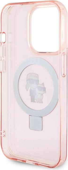 Produktbild Karl Lagerfeld KLHMP15XHMRSKCP iPhone 15 Pro Max 6.7" różowy/pink hardcase Ring Stand Karl&Choupettt (Apple iPhone 15 Pro Max)