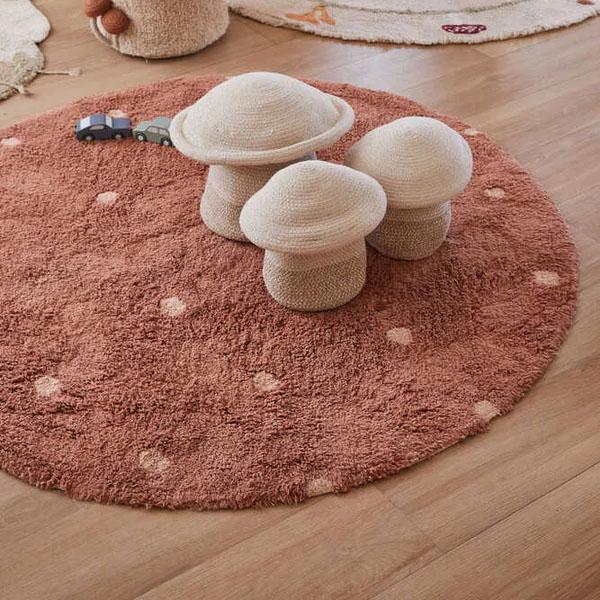 Produktbild Lorena Canals Rug Round Dot Chestnut (Ø 140 cm)