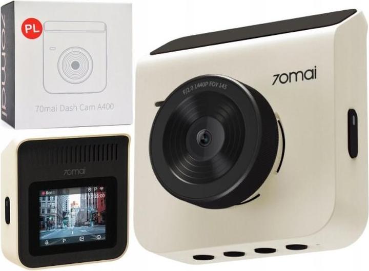 Actual product image 70mai A400 (Wi-Fi, Built-in display, GPS receiver, Rechargeable battery, Bluetooth, Accelerometer, QHD)